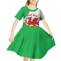 Saint David’s Day Welsh Dragon Kid Short Sleeve Dress Dydd Gwyl Dewi Hapus - Wonder Print Shop