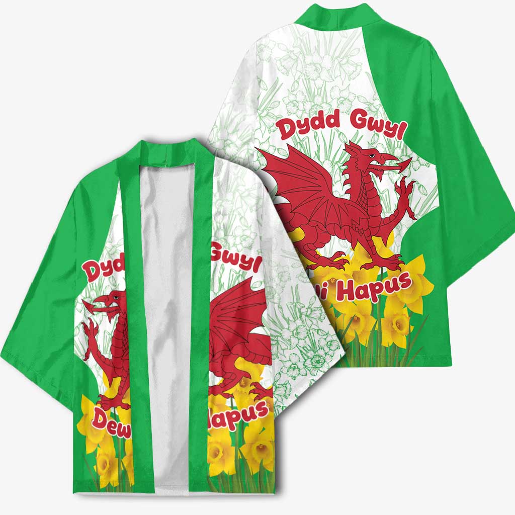 Saint David’s Day Welsh Dragon Kimono Dydd Gwyl Dewi Hapus - Wonder Print Shop