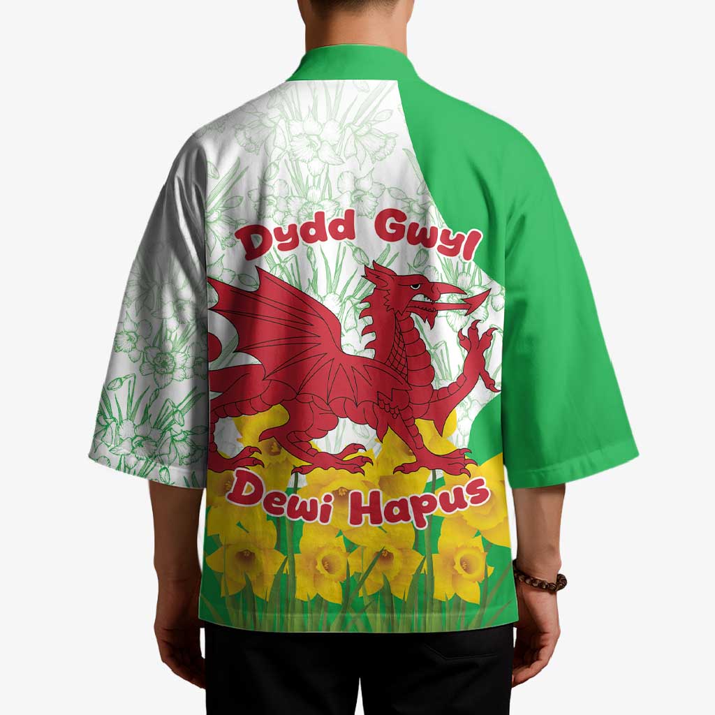 Saint David’s Day Welsh Dragon Kimono Dydd Gwyl Dewi Hapus - Wonder Print Shop