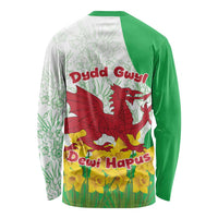 Saint David’s Day Welsh Dragon Long Sleeve Shirt Dydd Gwyl Dewi Hapus - Wonder Print Shop
