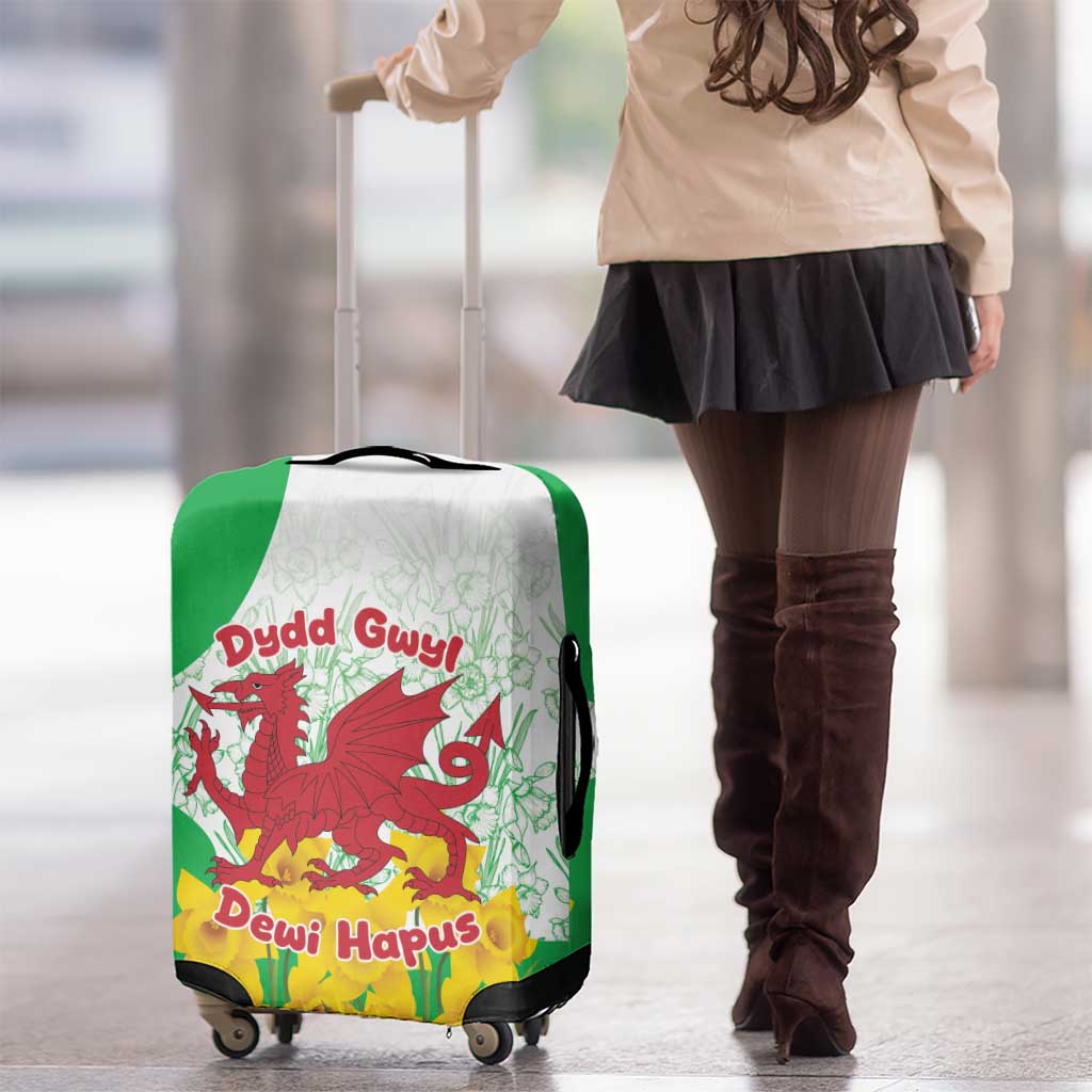 Saint David’s Day Welsh Dragon Luggage Cover Dydd Gwyl Dewi Hapus - Wonder Print Shop