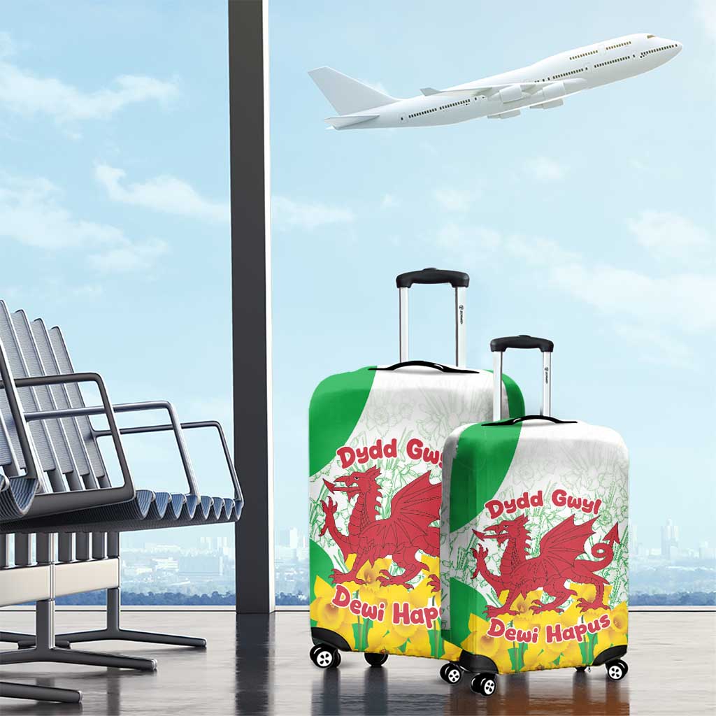 Saint David’s Day Welsh Dragon Luggage Cover Dydd Gwyl Dewi Hapus - Wonder Print Shop