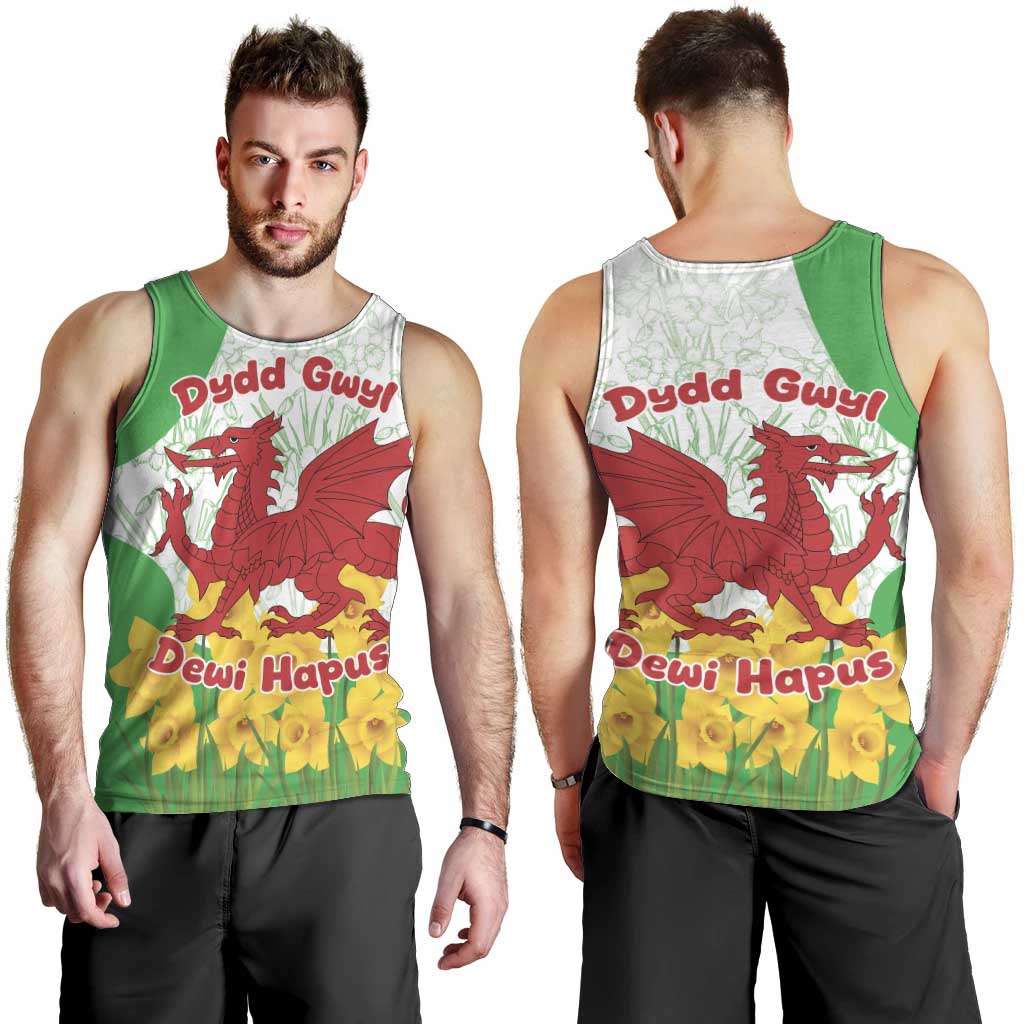 Saint David’s Day Welsh Dragon Men Tank Top Dydd Gwyl Dewi Hapus - Wonder Print Shop