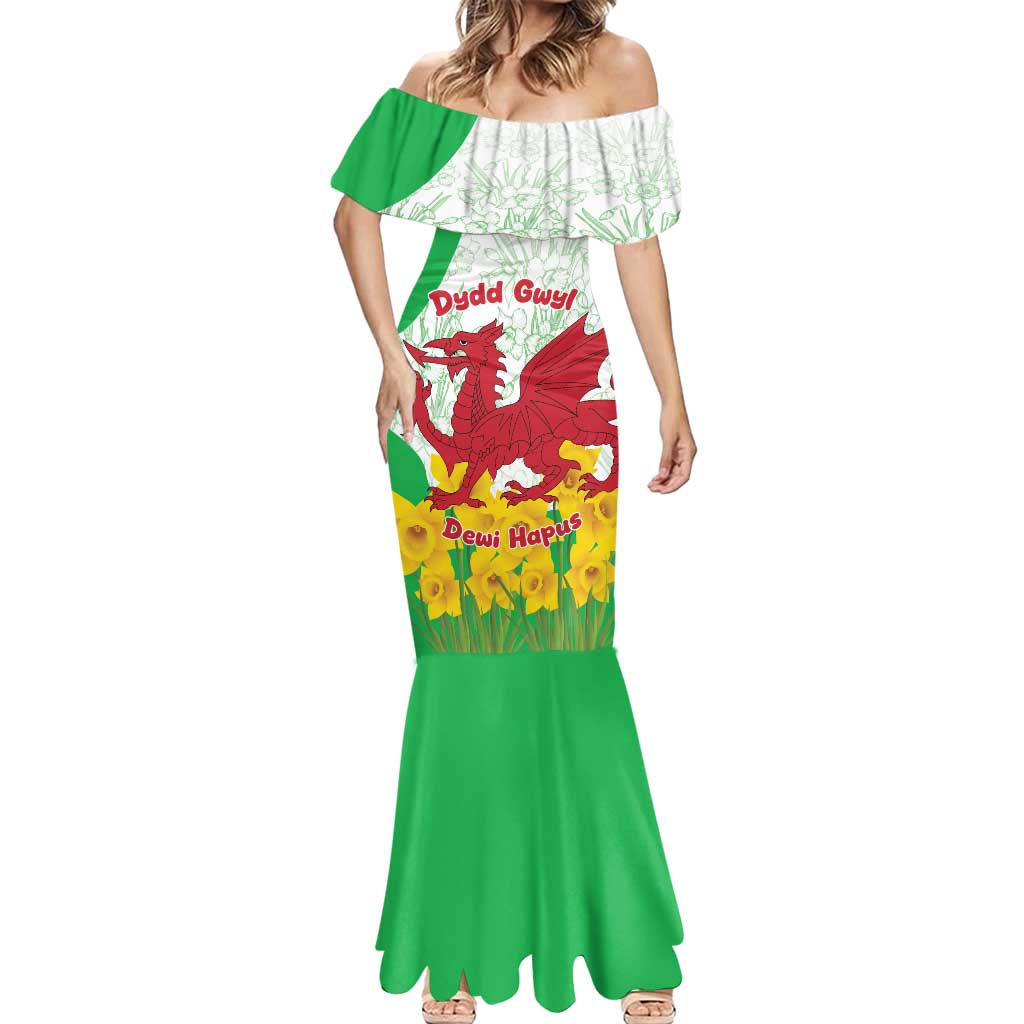 Saint David’s Day Welsh Dragon Mermaid Dress Dydd Gwyl Dewi Hapus - Wonder Print Shop