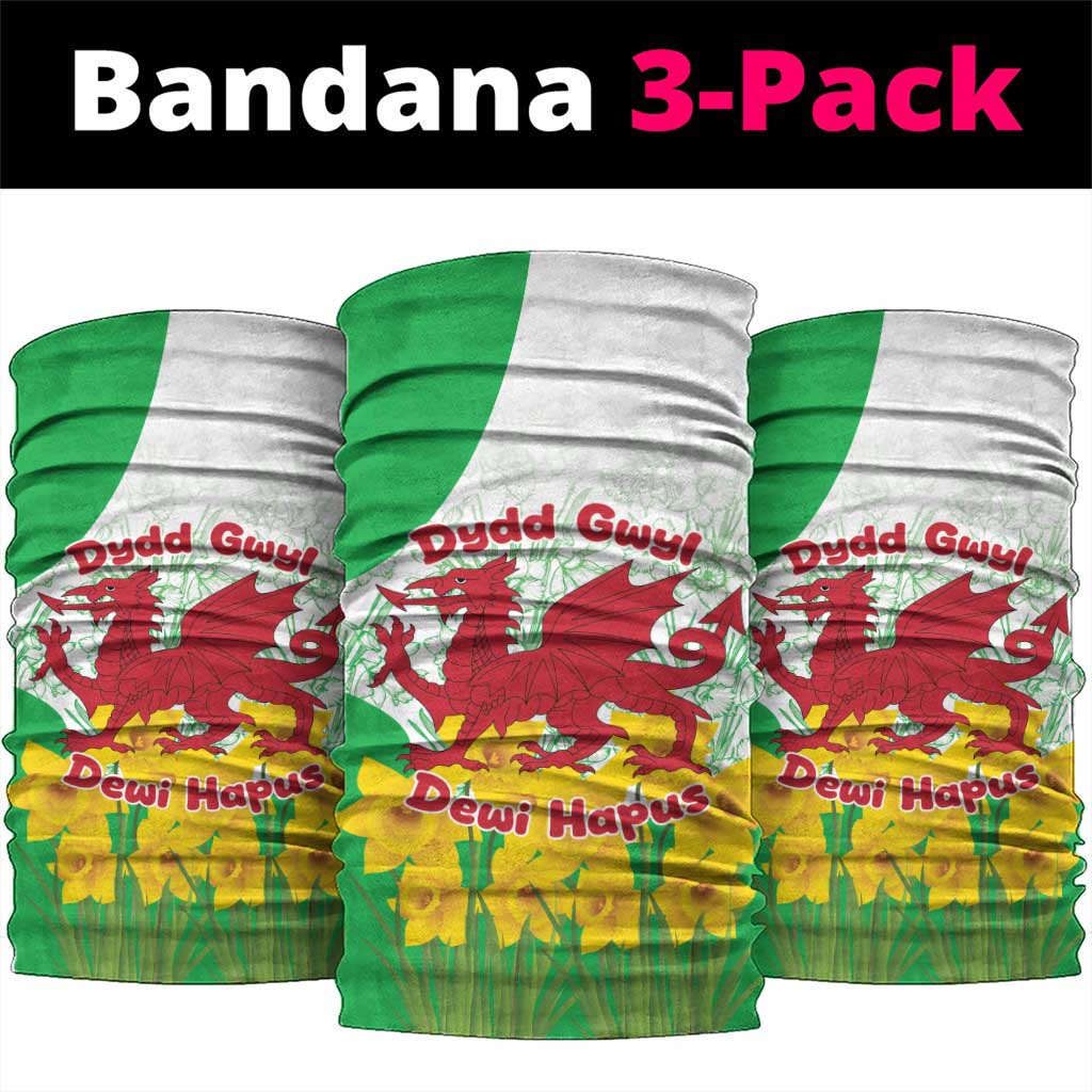 Saint David’s Day Welsh Dragon Neck Gaiter Dydd Gwyl Dewi Hapus - Wonder Print Shop