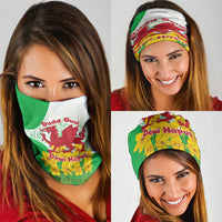Saint David’s Day Welsh Dragon Neck Gaiter Dydd Gwyl Dewi Hapus - Wonder Print Shop