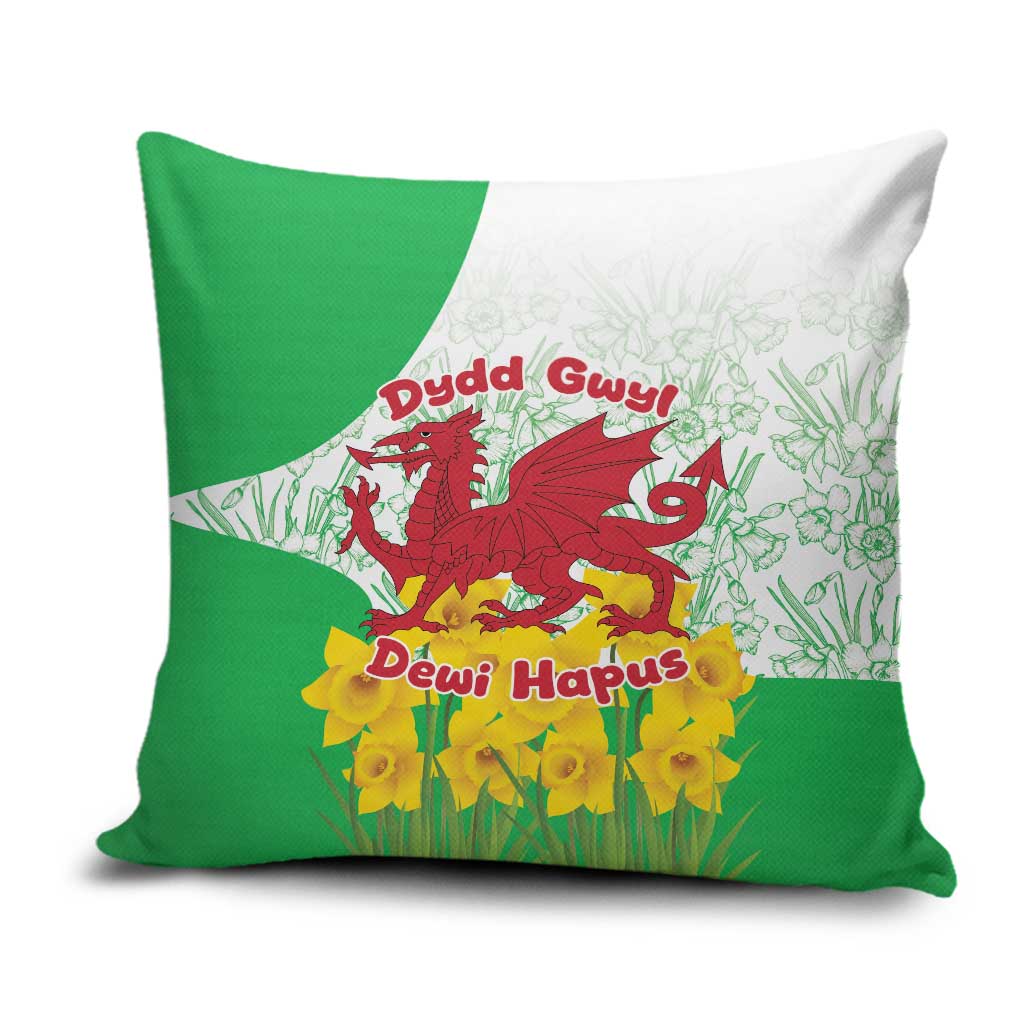 Saint David’s Day Welsh Dragon Pillow Cover Dydd Gwyl Dewi Hapus - Wonder Print Shop
