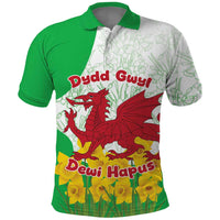 Saint David’s Day Welsh Dragon Polo Shirt Dydd Gwyl Dewi Hapus - Wonder Print Shop