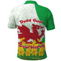Saint David’s Day Welsh Dragon Polo Shirt Dydd Gwyl Dewi Hapus - Wonder Print Shop