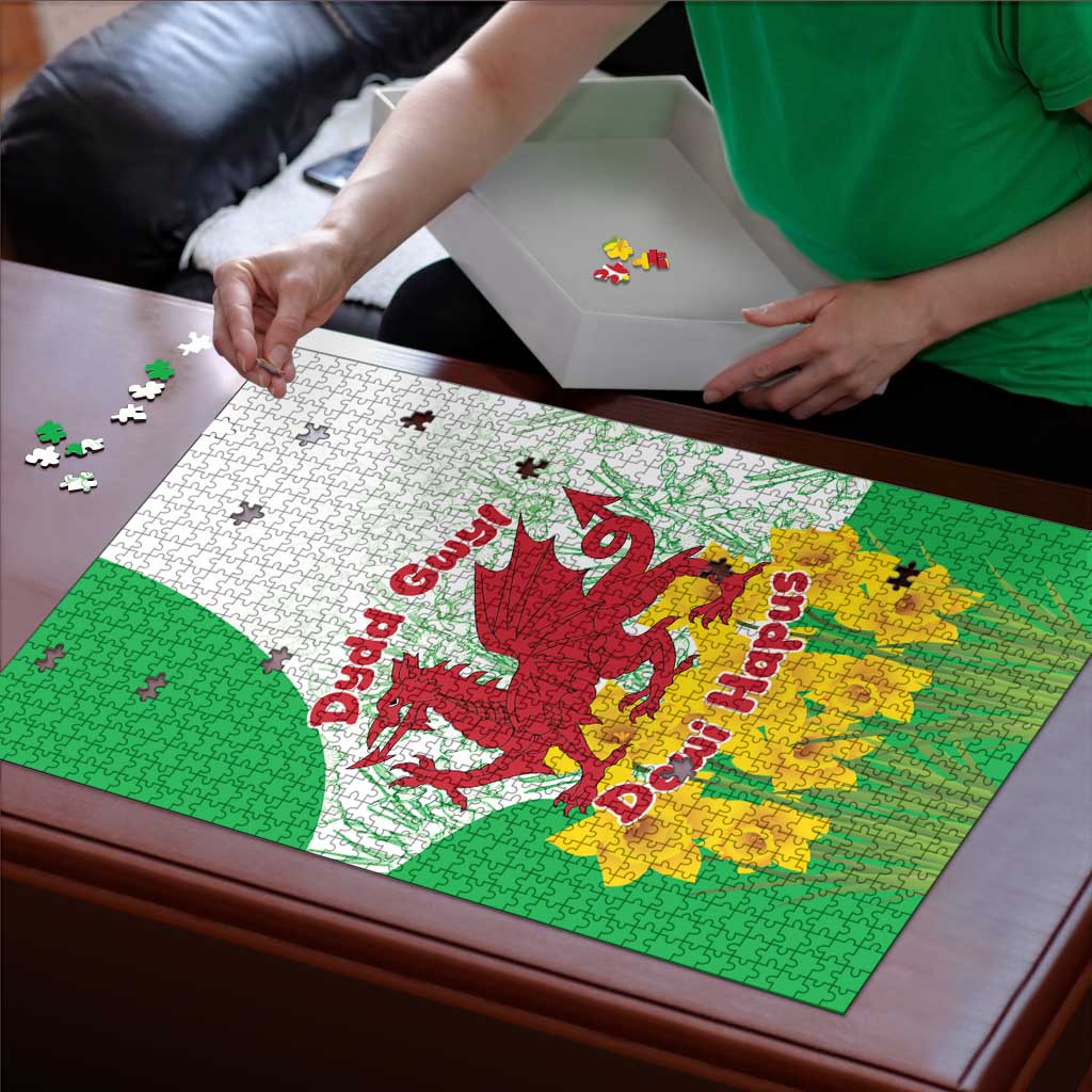 Saint David’s Day Welsh Dragon Puzzle Dydd Gwyl Dewi Hapus - Wonder Print Shop