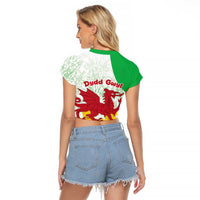 Saint David’s Day Welsh Dragon Raglan Cropped T Shirt Dydd Gwyl Dewi Hapus - Wonder Print Shop