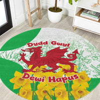 Saint David’s Day Welsh Dragon Round Carpet Dydd Gwyl Dewi Hapus - Wonder Print Shop