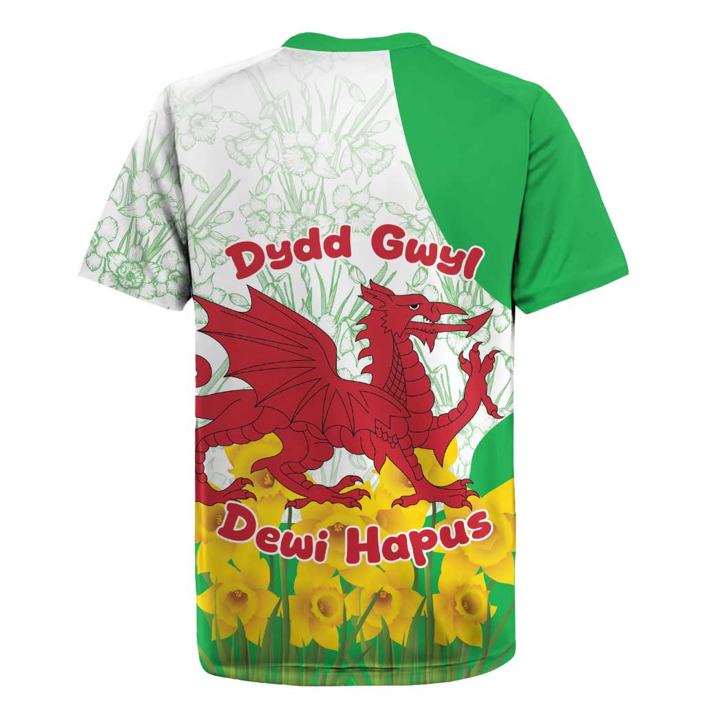 Saint David’s Day Welsh Dragon Rugby Jersey Dydd Gwyl Dewi Hapus - Wonder Print Shop