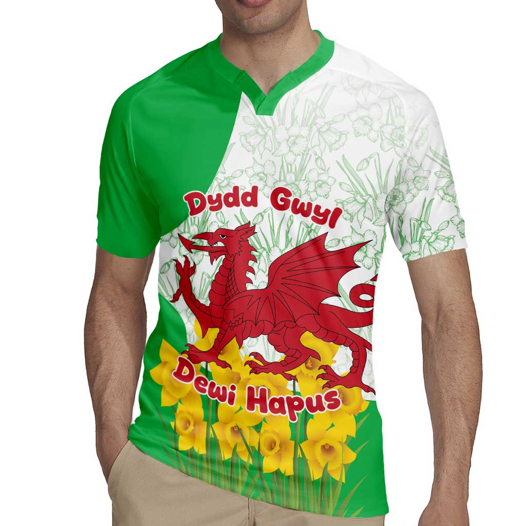 Saint David’s Day Welsh Dragon Rugby Jersey Dydd Gwyl Dewi Hapus - Wonder Print Shop