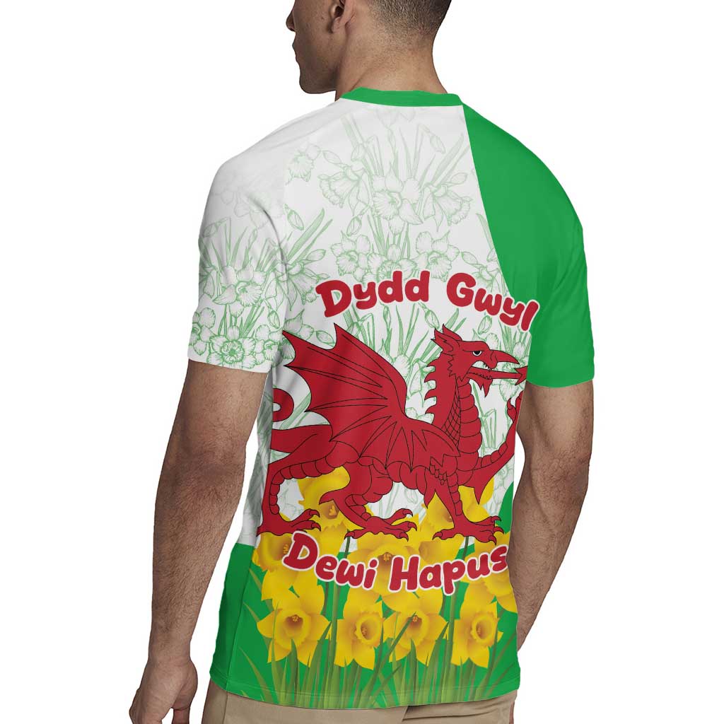 Saint David’s Day Welsh Dragon Rugby Jersey Dydd Gwyl Dewi Hapus - Wonder Print Shop
