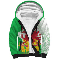 Saint David’s Day Welsh Dragon Sherpa Hoodie Dydd Gwyl Dewi Hapus - Wonder Print Shop