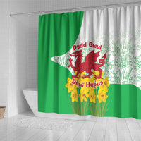 Saint David’s Day Welsh Dragon Shower Curtain Dydd Gwyl Dewi Hapus - Wonder Print Shop
