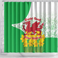Saint David’s Day Welsh Dragon Shower Curtain Dydd Gwyl Dewi Hapus - Wonder Print Shop