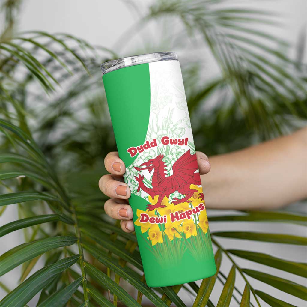 Saint David’s Day Welsh Dragon Skinny Tumbler Dydd Gwyl Dewi Hapus - Wonder Print Shop