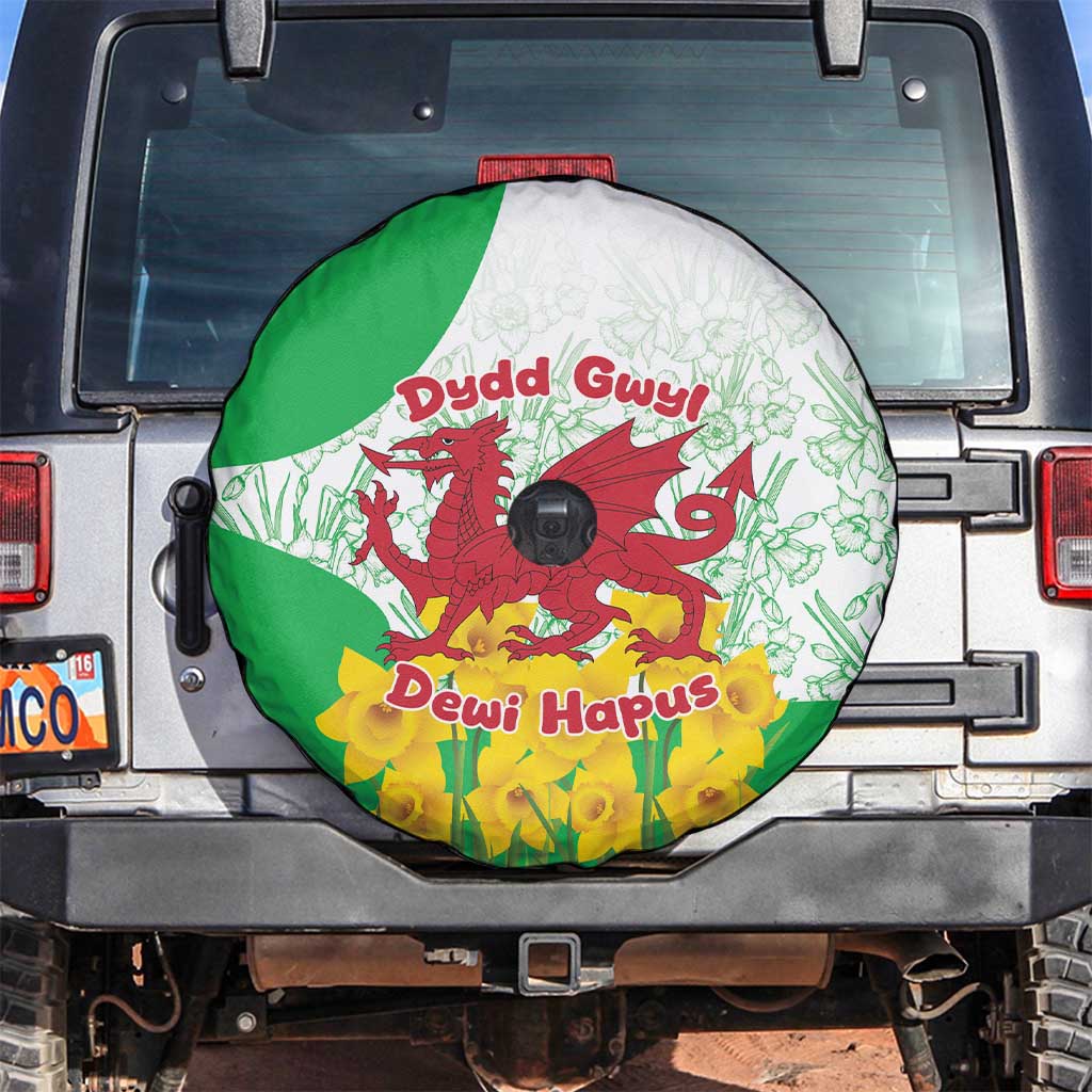 Saint David’s Day Welsh Dragon Spare Tire Cover Dydd Gwyl Dewi Hapus - Wonder Print Shop