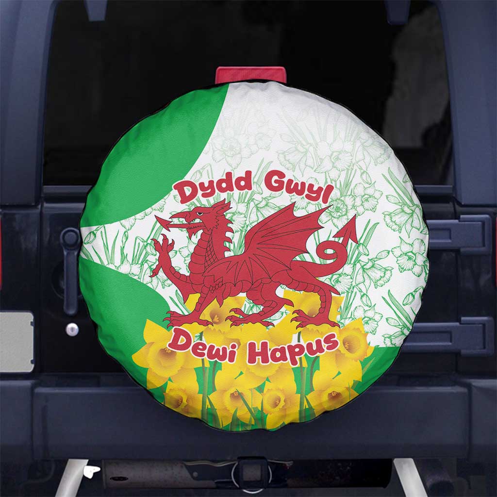 Saint David’s Day Welsh Dragon Spare Tire Cover Dydd Gwyl Dewi Hapus - Wonder Print Shop
