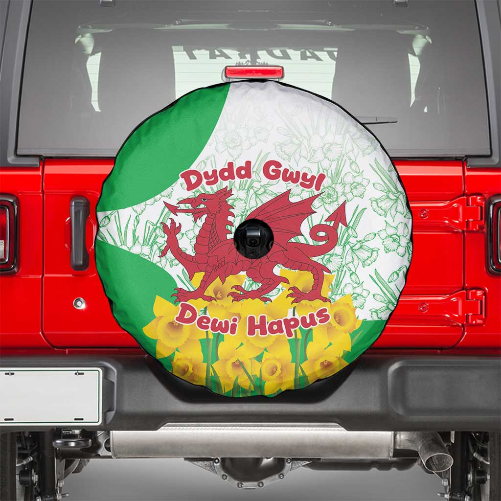 Saint David’s Day Welsh Dragon Spare Tire Cover Dydd Gwyl Dewi Hapus - Wonder Print Shop