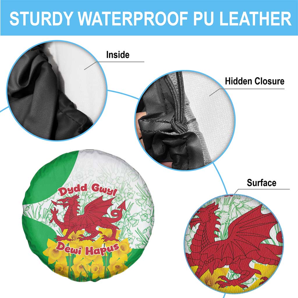Saint David’s Day Welsh Dragon Spare Tire Cover Dydd Gwyl Dewi Hapus - Wonder Print Shop