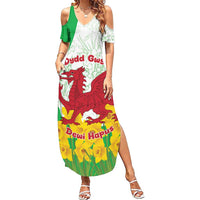 Saint David’s Day Welsh Dragon Summer Maxi Dress Dydd Gwyl Dewi Hapus - Wonder Print Shop