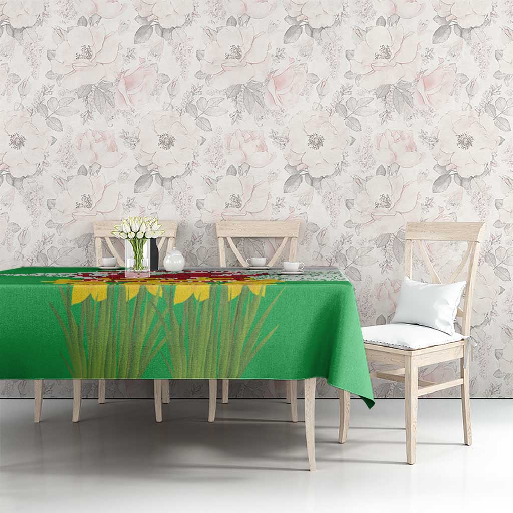 Saint David’s Day Welsh Dragon Tablecloth Dydd Gwyl Dewi Hapus - Wonder Print Shop