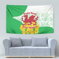 Saint David’s Day Welsh Dragon Tapestry Dydd Gwyl Dewi Hapus - Wonder Print Shop
