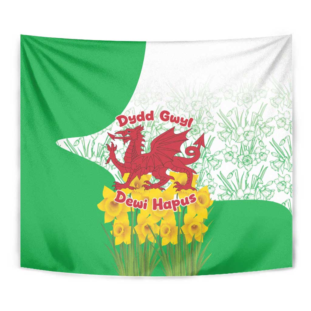 Saint David’s Day Welsh Dragon Tapestry Dydd Gwyl Dewi Hapus - Wonder Print Shop