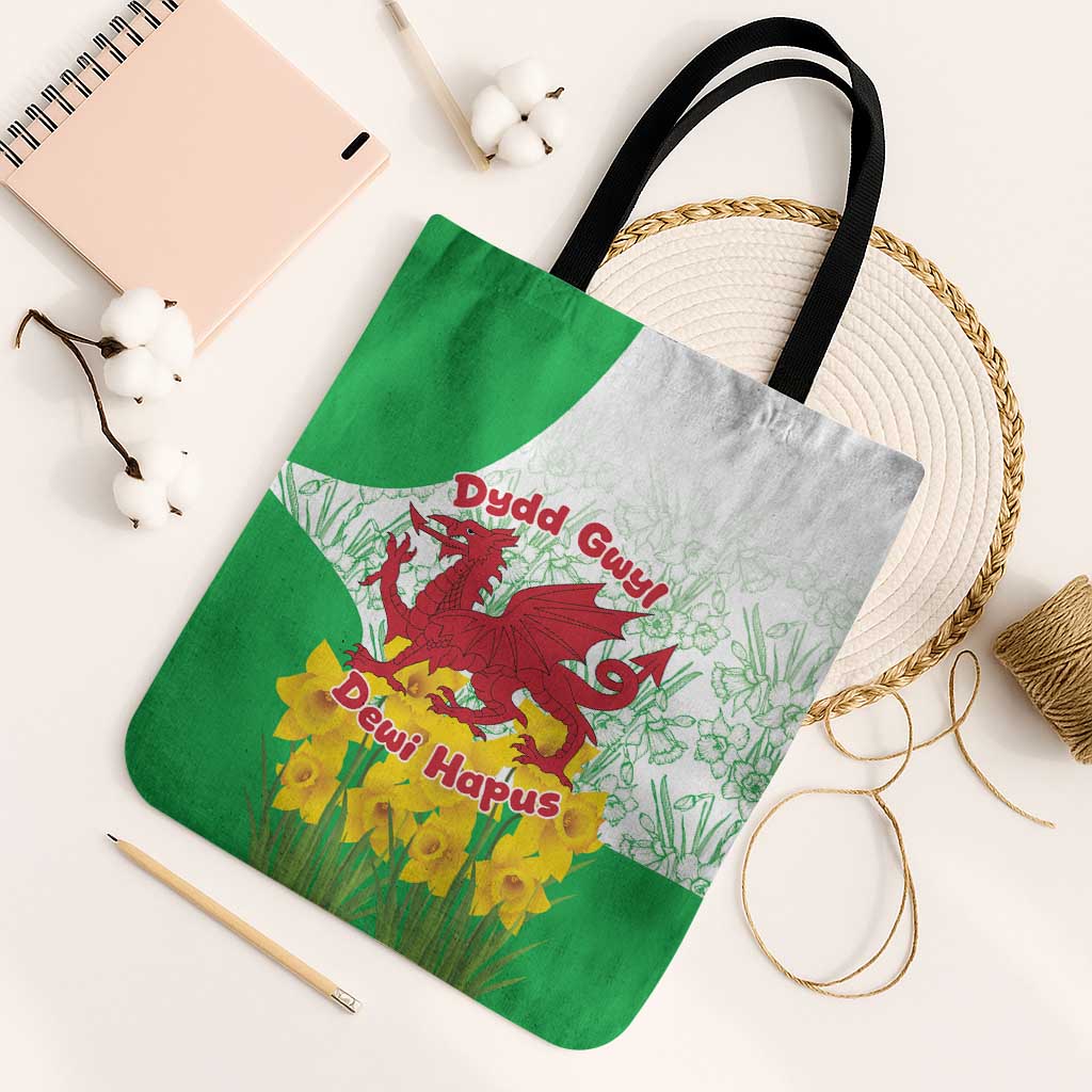 Saint David’s Day Welsh Dragon Tote Bag Dydd Gwyl Dewi Hapus - Wonder Print Shop