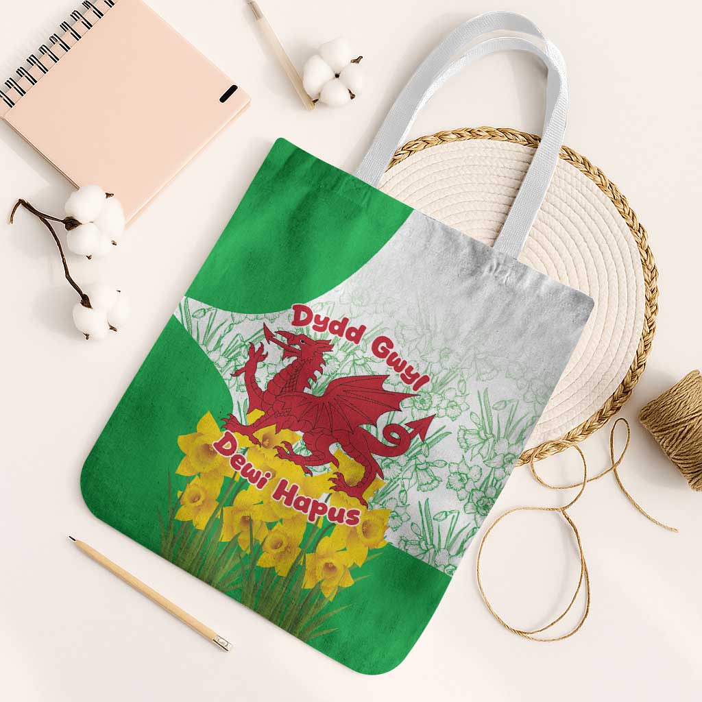Saint David’s Day Welsh Dragon Tote Bag Dydd Gwyl Dewi Hapus - Wonder Print Shop