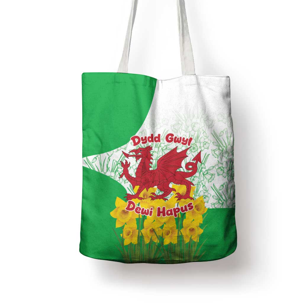 Saint David’s Day Welsh Dragon Tote Bag Dydd Gwyl Dewi Hapus - Wonder Print Shop