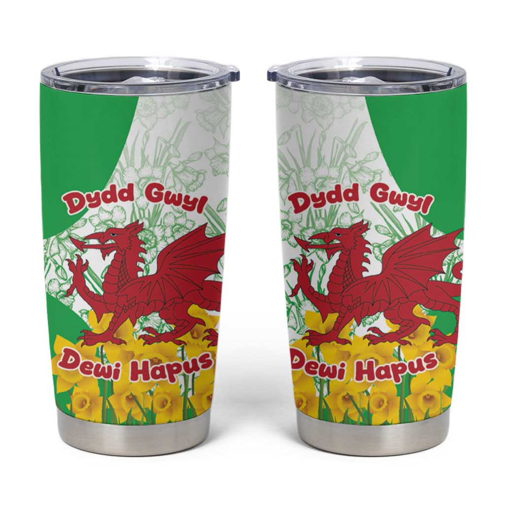 Saint David’s Day Welsh Dragon Tumbler Cup Dydd Gwyl Dewi Hapus - Wonder Print Shop