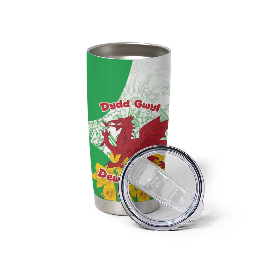Saint David’s Day Welsh Dragon Tumbler Cup Dydd Gwyl Dewi Hapus - Wonder Print Shop