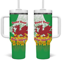 Saint David’s Day Welsh Dragon Tumbler With Handle Dydd Gwyl Dewi Hapus - Wonder Print Shop