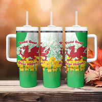 Saint David’s Day Welsh Dragon Tumbler With Handle Dydd Gwyl Dewi Hapus - Wonder Print Shop