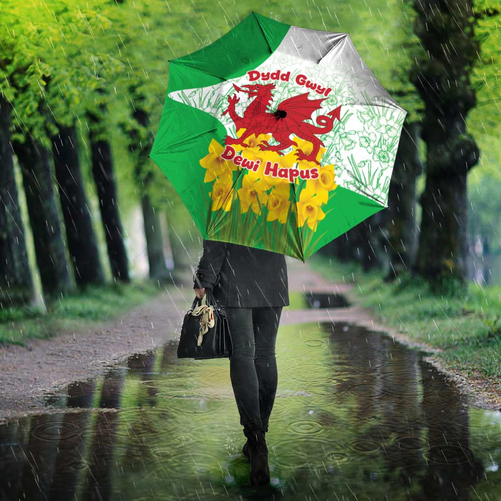 Saint David’s Day Welsh Dragon Umbrella Dydd Gwyl Dewi Hapus - Wonder Print Shop