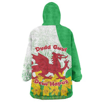 Saint David’s Day Welsh Dragon Wearable Blanket Hoodie Dydd Gwyl Dewi Hapus - Wonder Print Shop