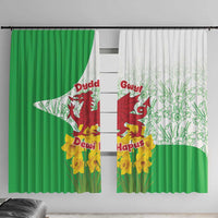 Saint David’s Day Welsh Dragon Window Curtain Dydd Gwyl Dewi Hapus - Wonder Print Shop