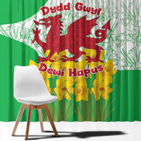 Saint David’s Day Welsh Dragon Window Curtain Dydd Gwyl Dewi Hapus - Wonder Print Shop