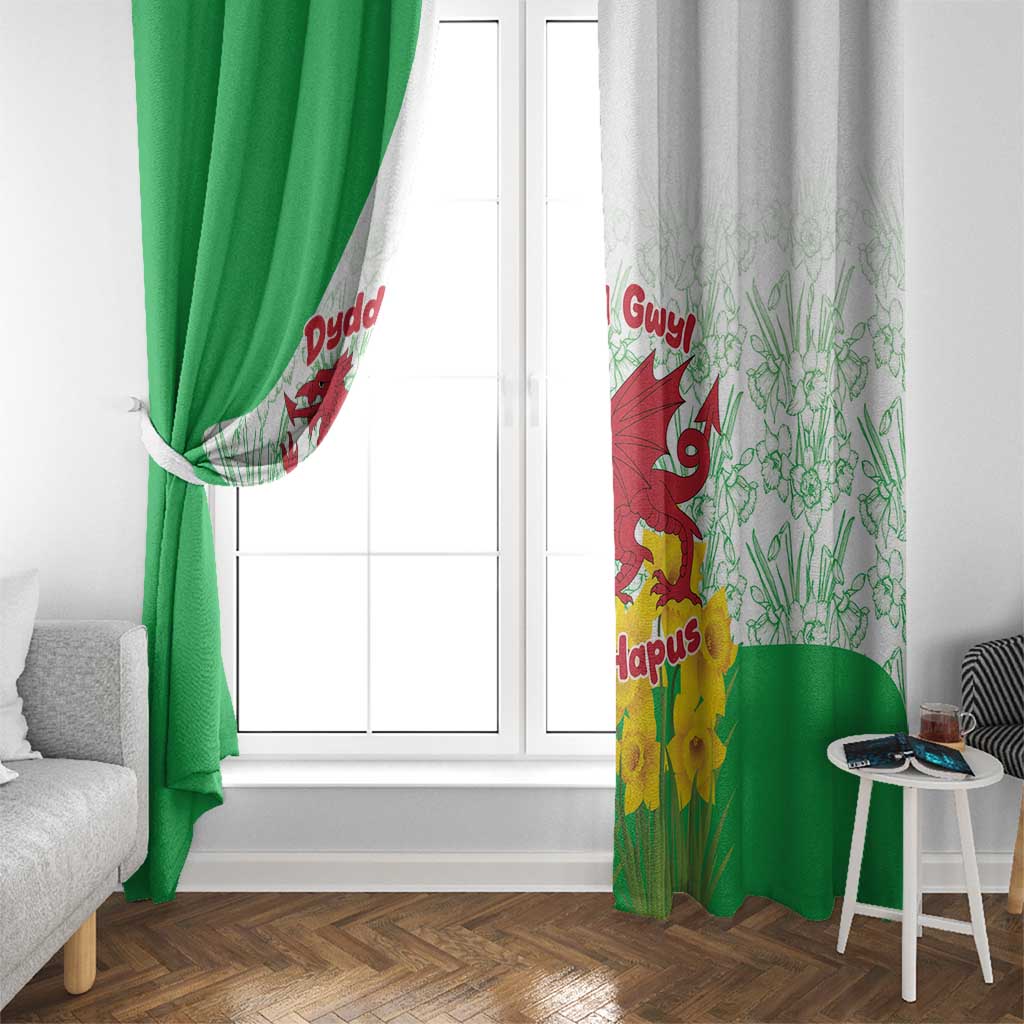 Saint David’s Day Welsh Dragon Window Curtain Dydd Gwyl Dewi Hapus - Wonder Print Shop