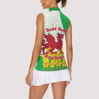 Saint David’s Day Welsh Dragon Women Sleeveless Polo Shirt Dydd Gwyl Dewi Hapus - Wonder Print Shop