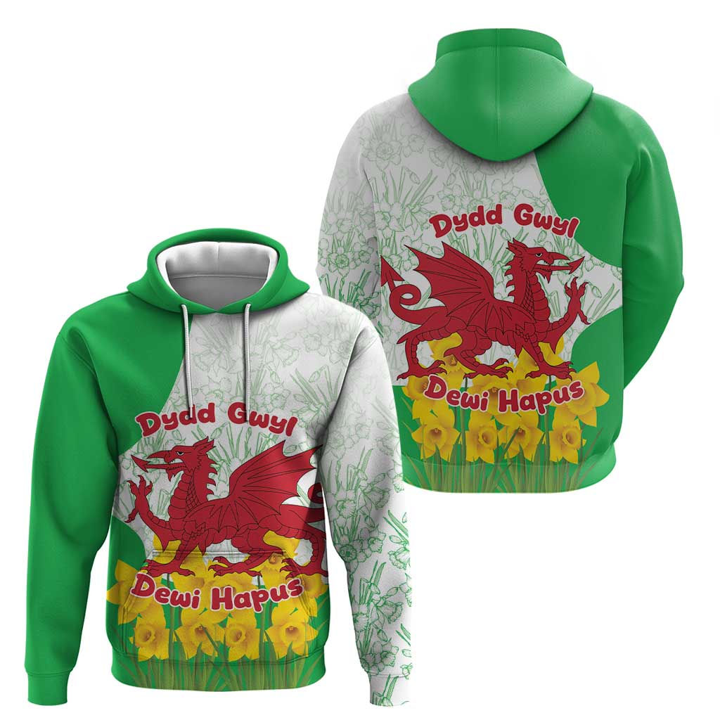 Saint David’s Day Welsh Dragon Zip Hoodie Dydd Gwyl Dewi Hapus - Wonder Print Shop