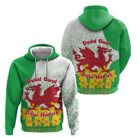 Saint David’s Day Welsh Dragon Zip Hoodie Dydd Gwyl Dewi Hapus - Wonder Print Shop