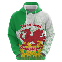 Saint David’s Day Welsh Dragon Zip Hoodie Dydd Gwyl Dewi Hapus - Wonder Print Shop