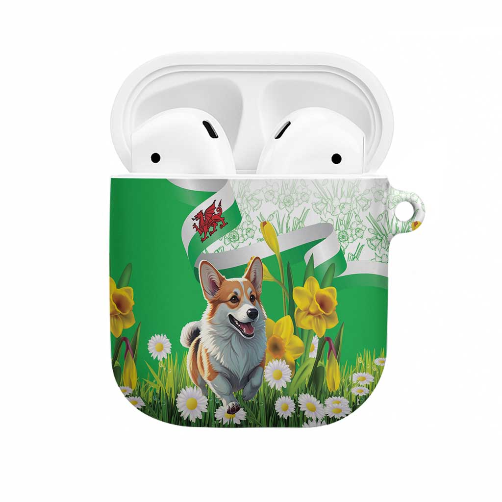 Wales Corgi Daffodil AirPods Case Playful Welsh Dog - Wonder Print Shop