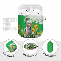 Wales Corgi Daffodil AirPods Case Playful Welsh Dog - Wonder Print Shop