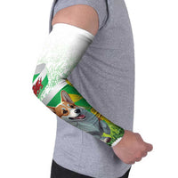 Wales Corgi Daffodil Arm Sleeves Playful Welsh Dog - Wonder Print Shop